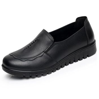 Genuine leather shoes women big size 4.5-9 round toe designer flat shoes - Image 5