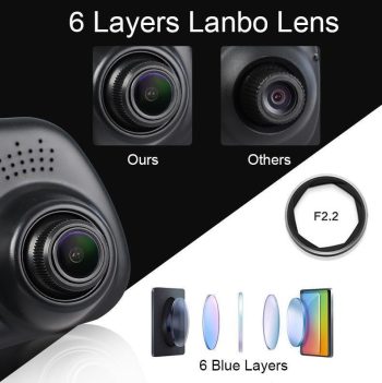 Mirror Dash Cam Full HD1080P Rearview Car DVR Dual Lens Camcorder - Image 2