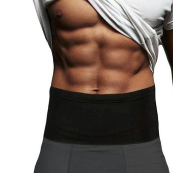Elastic Running Fitness Waist Belt With Multi Pockets