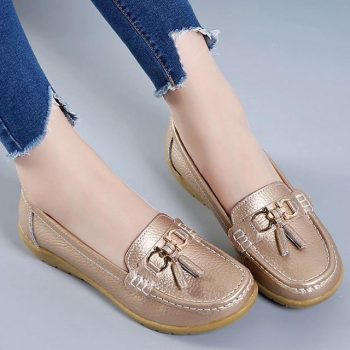 Genuine Leather Women Casual Shoes - Image 8