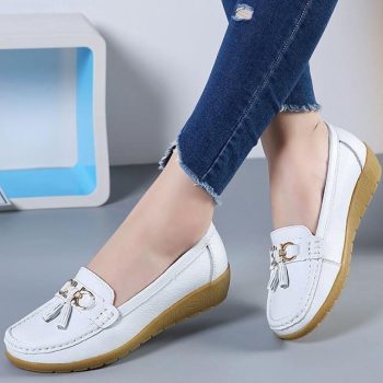 Genuine Leather Women Casual Shoes - Image 12