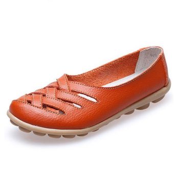 Genuine Leather Summer Women Flats Shoes - Image 12