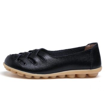 Genuine Leather Summer Women Flats Shoes - Image 3