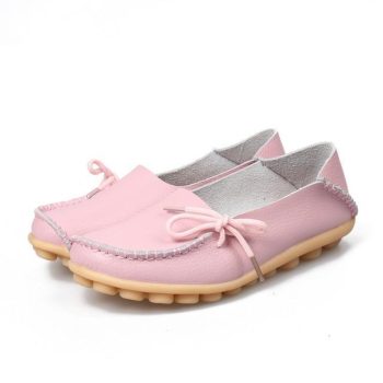 Women Flats Shoes Large Size Real Leather Mommy Shoes - Image 2