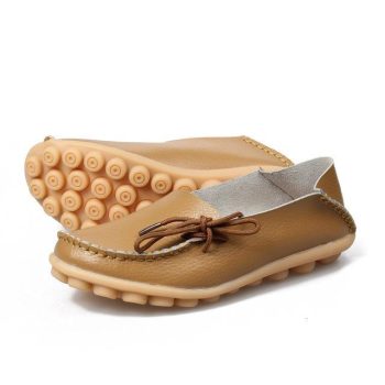 Women Flats Shoes Large Size Real Leather Mommy Shoes - Image 7