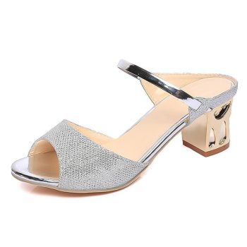 Metal Square Heel Women Sandals Women Heel Shoes - Image 6