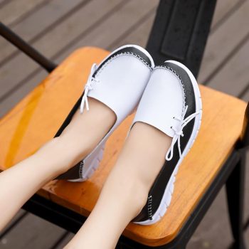 Loafers Women Light-weight Women Flats Lace-up Sneakers Shoes - Image 6