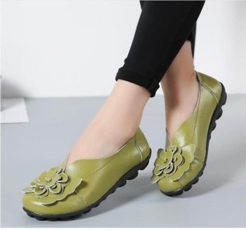 Genuine Leather Flat Shoes large size Loafers leisure shoe