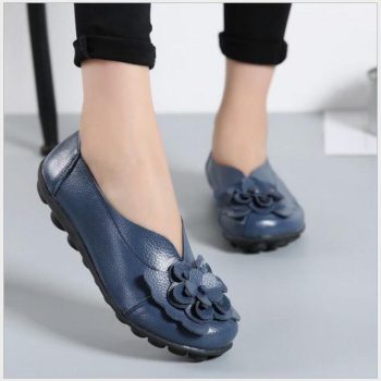Genuine Leather Flat Shoes large size Loafers leisure shoe - Image 8