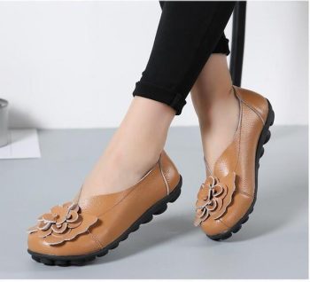 Genuine Leather Flat Shoes large size Loafers leisure shoe - Image 13