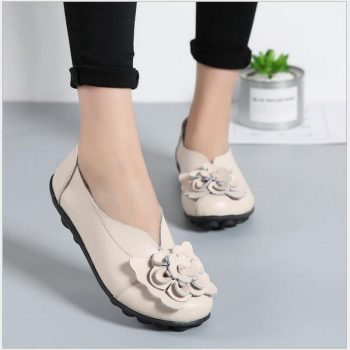 Genuine Leather Flat Shoes large size Loafers leisure shoe - Image 4