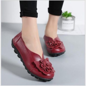 Genuine Leather Flat Shoes large size Loafers leisure shoe - Image 2