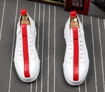 Men Trendy Designer trendsetter fashion white flats Platform shoes - Image 6