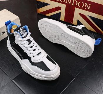 Men high tops round toe yellow loafers for man Casual Flats Shoes - Image 7