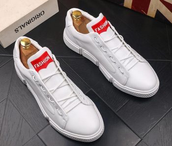 Men street Fashion Punk hip-hop red black red leather Loafers Casual Flats Shoes - Image 3