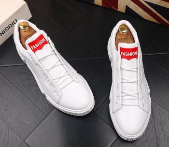 Men street Fashion Punk hip-hop red black red leather Loafers Casual Flats Shoes - Image 4