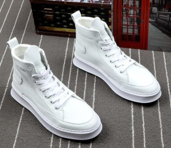 Men street Fashion Punk hip-hop yellow white high tops Loafers Casual Flats Shoes - Image 5