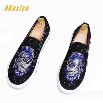Men streets fashion rhinestone pirates Causal flats platform Shoes - Image 2
