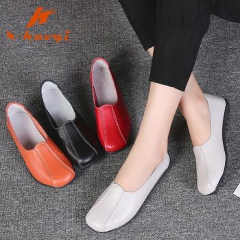 Women Flats Soft Comfortable Quality Leather Flat Shoes - Image 2