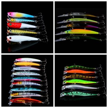 52PCs Mixed Fishing Lures Minnow Crank baits Wobblers Set - Image 5