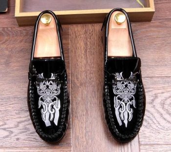 New Dandelion embroidery mask National pattern Flat Shoes