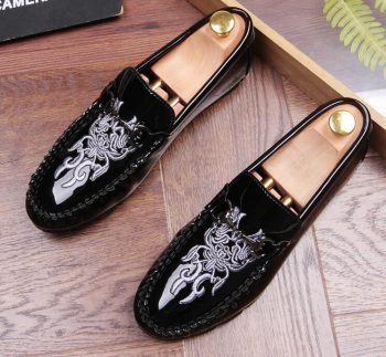 New Dandelion embroidery mask National pattern Flat Shoes - Image 6