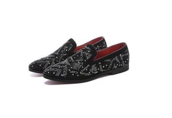 New Men Designer luxury rhinestone Casual Flats Shoes