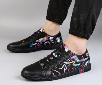Men Street Graffiti printing comfortable Casual Flats Shoes - Image 3