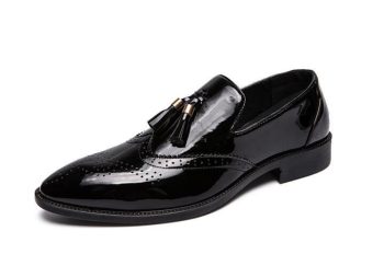 New arrival Men pointed Brogue Tassel Leather Shoes - Image 3