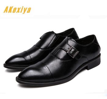 New arrival Men pointed Designer style Leather Shoes - Image 2
