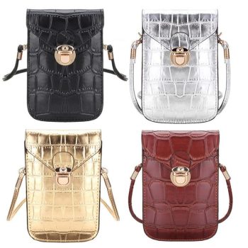 Silver Mobile Phone Mini Bags Small Clutches Shoulder Bag - Image 2
