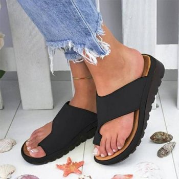 Women slippers Flat Sole Casual Soft Big Toe Foot Sandal - Image 12