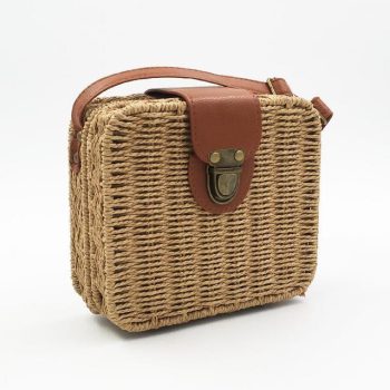 Candy Color Women Straw Bag Ladies Small Shoulder Bags - Image 6