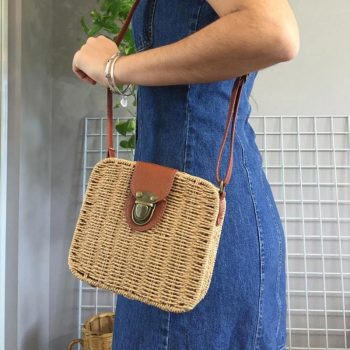 Candy Color Women Straw Bag Ladies Small Shoulder Bags - Image 4