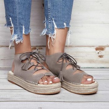 Fashion Women Sandals Fashion Ankle Cross-Strap Fish Mouth Sandals - Image 5