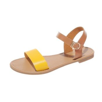Women's Sandals Solid Color PU Leather Sandals - Image 10