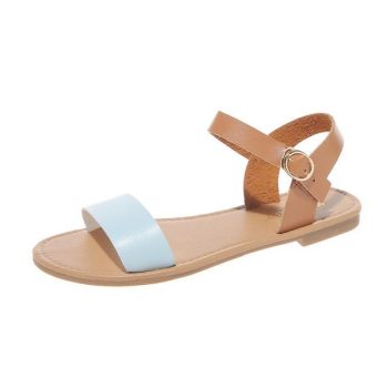 Women's Sandals Solid Color PU Leather Sandals - Image 8