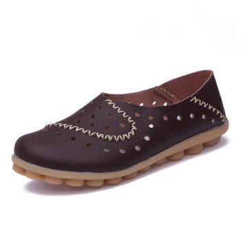Loafers Women Flat Shoes Leather Ballerina Espadrilles Soft Ballet Flats Slip shoes - Image 10