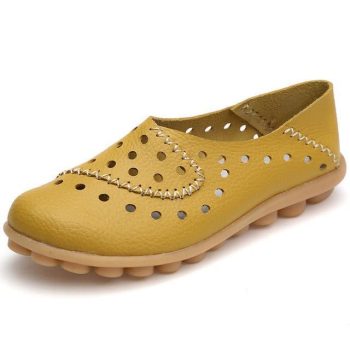 Loafers Women Flat Shoes Leather Ballerina Espadrilles Soft Ballet Flats Slip shoes - Image 13