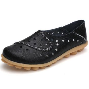 Loafers Women Flat Shoes Leather Ballerina Espadrilles Soft Ballet Flats Slip shoes - Image 15