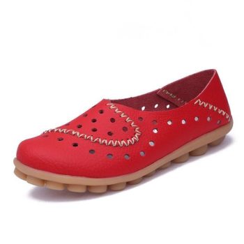 Loafers Women Flat Shoes Leather Ballerina Espadrilles Soft Ballet Flats Slip shoes - Image 9
