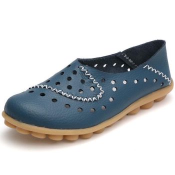 Loafers Women Flat Shoes Leather Ballerina Espadrilles Soft Ballet Flats Slip shoes - Image 11