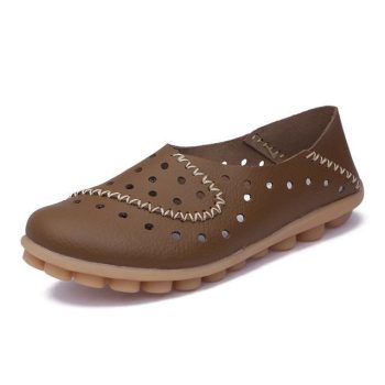 Loafers Women Flat Shoes Leather Ballerina Espadrilles Soft Ballet Flats Slip shoes - Image 14