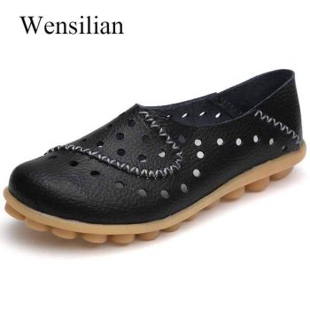 Loafers Women Flat Shoes Leather Ballerina Espadrilles Soft Ballet Flats Slip shoes - Image 7