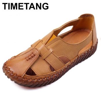 Women's Sandals Genuine Leather Handmade Ladies Shoe - Image 2