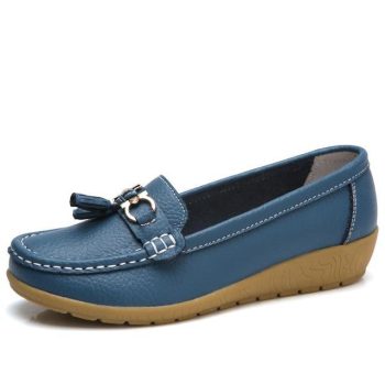 Women Big size 4.5-12 Genuine leather Slip on shoes for Women Loafers - Image 9