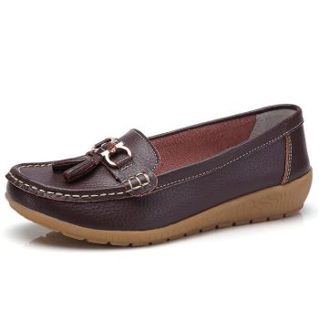 Women Big size 4.5-12 Genuine leather Slip on shoes for Women Loafers - Image 12