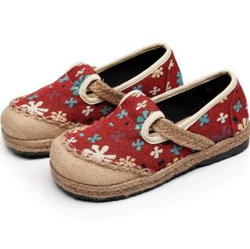 Slowflake Embroidered Women Linen Cotton Espadrilles Loafers - Image 8