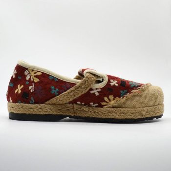 Slowflake Embroidered Women Linen Cotton Espadrilles Loafers - Image 6