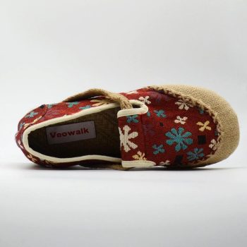 Slowflake Embroidered Women Linen Cotton Espadrilles Loafers - Image 7